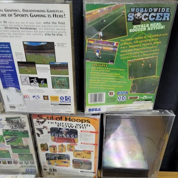 Sega Saturn Game Bundle Lot of 15 PGA Tour Fifa Madden 97 98 NHL Hockey World